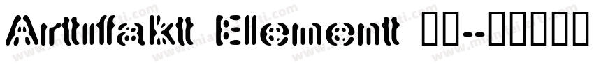 Artifakt Element 粗体字体转换